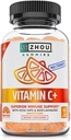 Zhou C Vitamin+ Gummies - Yetişkinler ve Çocuklar için C Gummies, Immune Support için Bioflavinoids ve Acerola ile Gummy için 270 mg - 60 Vegan Gummies
