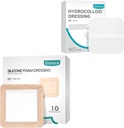 Dimora Hydrocolloid Dressing10 Pack 0.3mm + Αφρώδες σιλικόνης Dressing with Border Adhesive 6"x6" 10 Pack