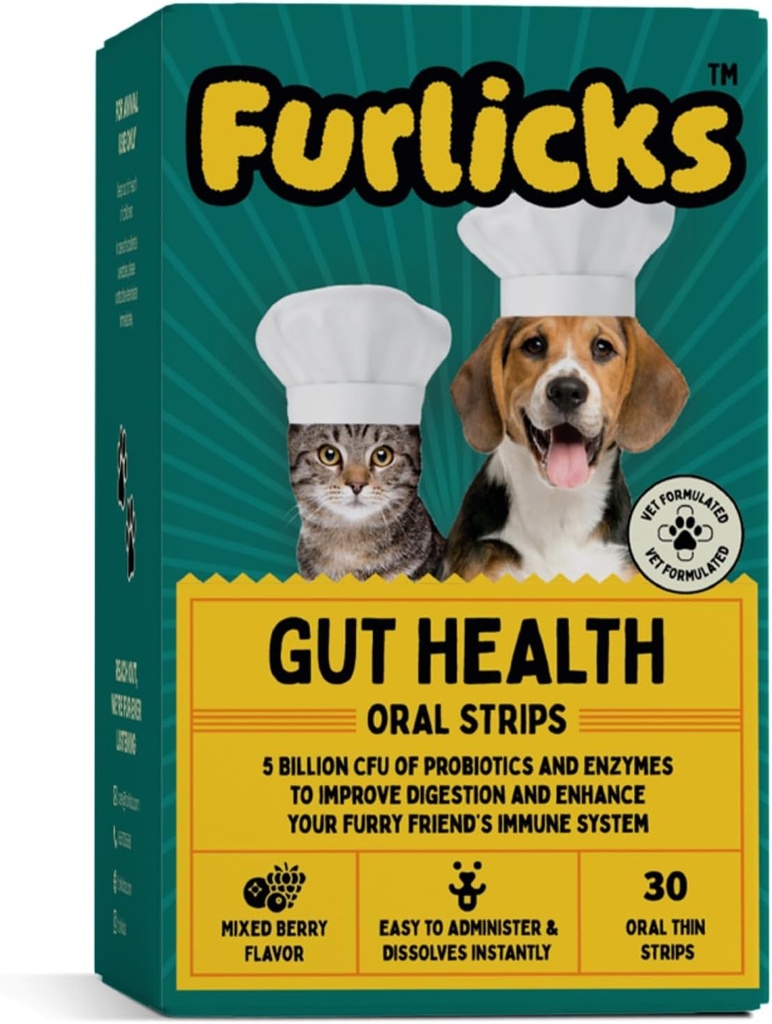 Köpekler ve Kediler için Gut Health Supplement, Probiyotikler, Proterapiler, Geliştirilmiş Digestion için Lipase, Geliştirilmiş Immunity, Sağlıklı Gut Flora & Diarr