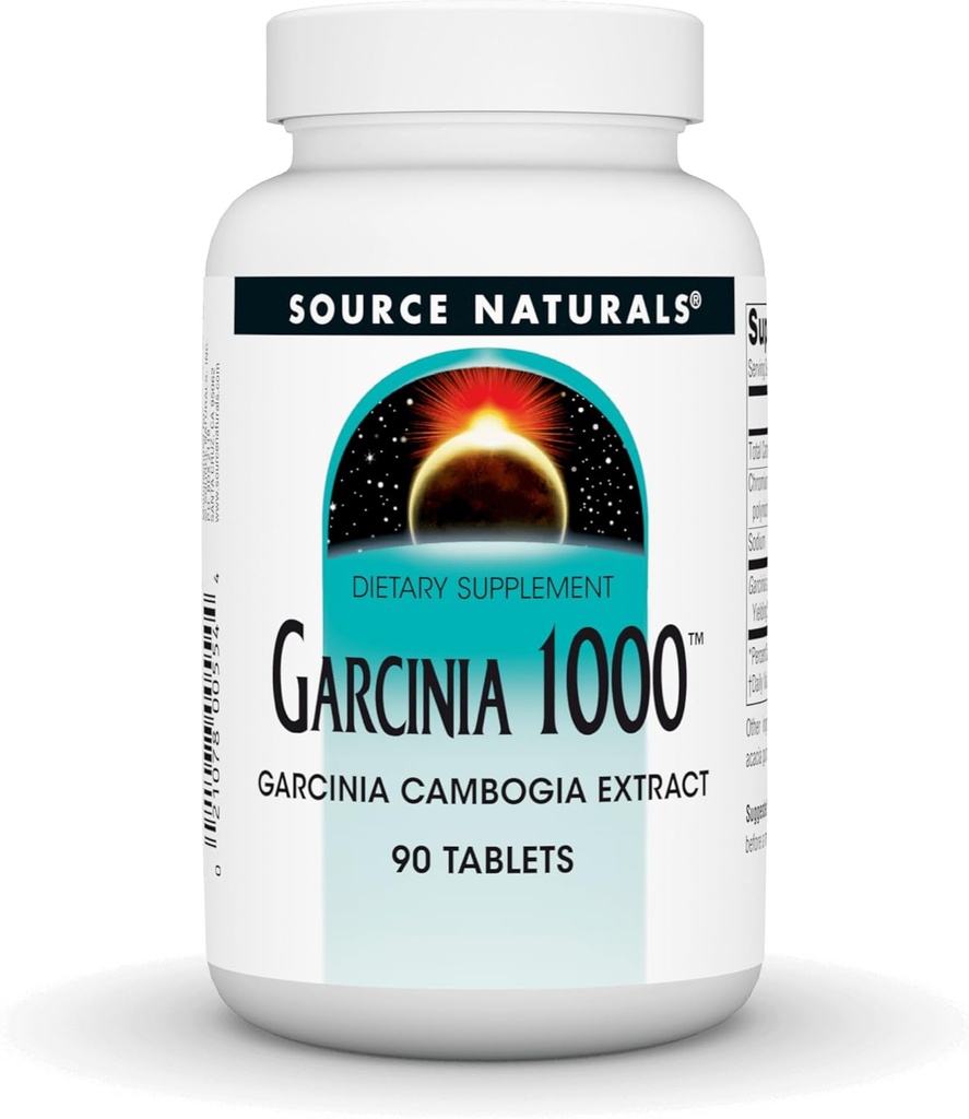 Source Naturals Garcinia Cambogia Extract, 1,000 MG- 90 Tablets