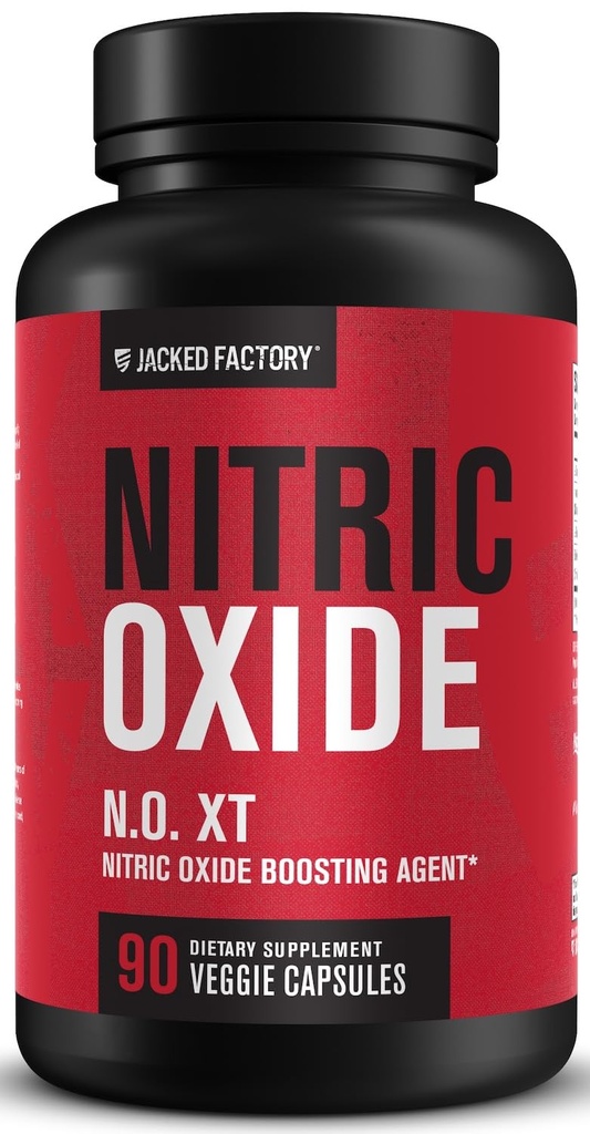 Jacked Factory N.O. XT Συμπληρώματα οξειδίου του αζώτου για τους άνδρες w/Nitrosigine L Arginine L Citrulline Συμπλήρωμα για τις αντλίες μυών & αγγειότητα - Προ προπόνηση Nitric Oxide Booster & Muscle Builder - 90 Caps
