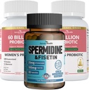 Wellness Sche: Kadın Probiyotiklerinin 2 Şişesi + 1 Spermidine & Fisetin – Digestive Health, Cellular Renewal & Anti-Aging Support for Women