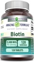 Amazing Formulas Biotin Supplement | 15000 Mcg Per | 120 Tablet | Non-GMO | Gluten Free | Made in USA