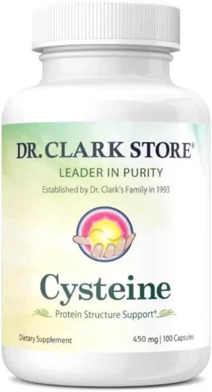 Dr Clark Store Cysteine - 500 mg, 100 Gelatin Capsules, Destekler Immune & Respiratory Health