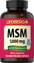 Lindberg MSM Capsules 1000 mg | 150 Pills | Kadınlar ve Erkekler için Tamam | Metilsulfonylmethane | Non-GMO, Gluten Free
