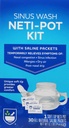 Rite Aid Neti Pot Nasal Rinse Kit 30 Salt Packets - 1 Kit | Sinus Rinse for Yetişkinler & Çocuklar | Sinus Relief