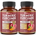 2packs 90 Capsules Turmeric Curcumin + Apple Cinder Vinegar Capsules, 6 Ay Supply with Ashwagandha, Ginger,% 95 Standardized Curcuminoids, Ortak & Abxia Supportcuminoids