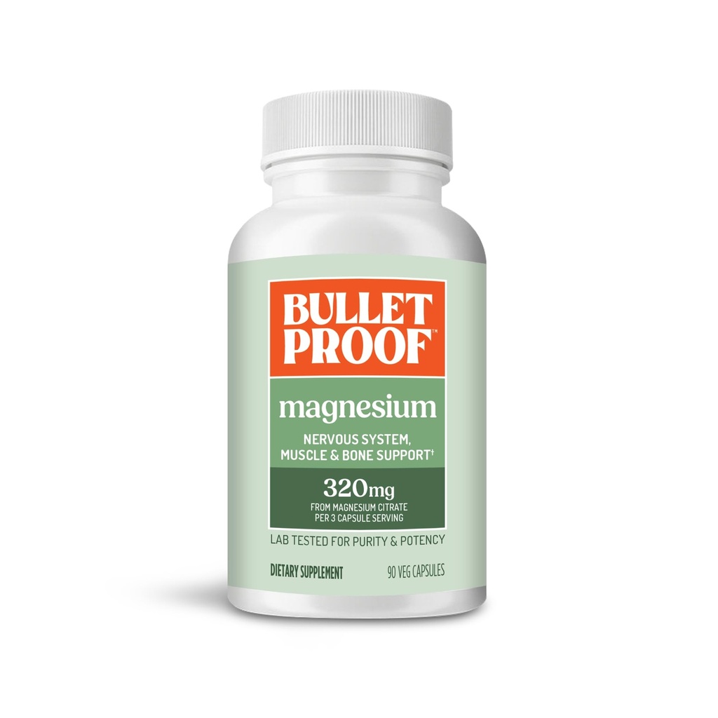 Αλεξίσφαιρα καψάκια μαγνησίου, 90 Count, συμπλήρωμα για το νευρικό σύστημα, τους μυς και τα οστά Υποστήριξη