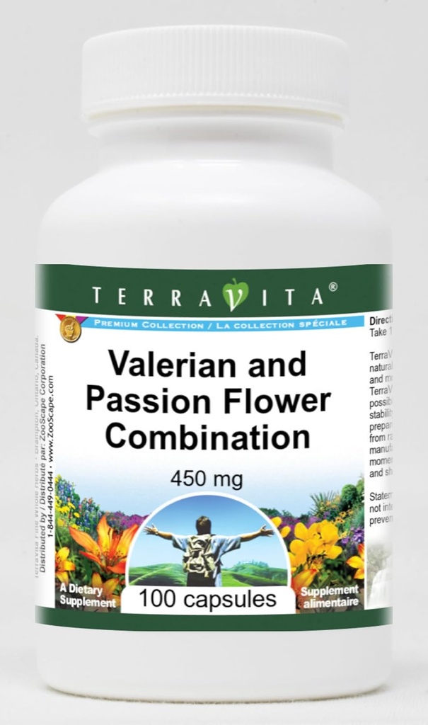 Valerian ve Tutku Çiçek Kombinasyonu - 450 mg (100 Capsules, ZIN: 513631)