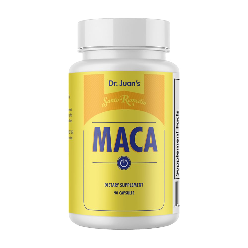 Santo Remedio Maca, Sağlıklı Enerji Seviyelerini Destekleyebilir, Diyetsel Tamam, Hizmet başına 750 mg, Vejetaryen, Yapay Flavors, Yapay Renkler, 90 Capsules, 90 Doses