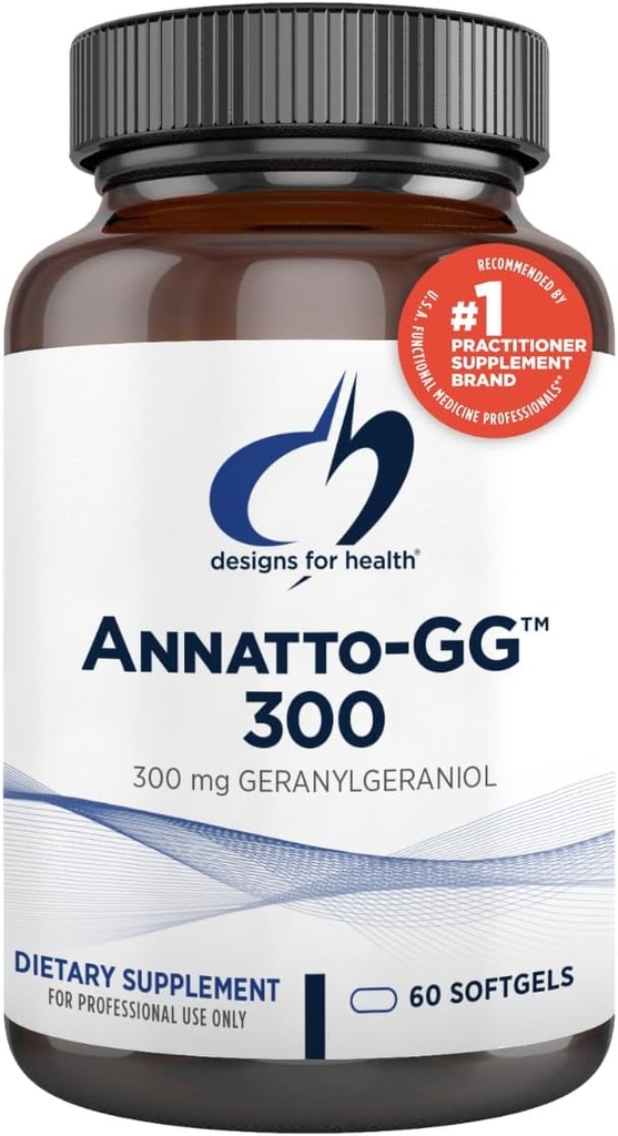 Sağlık Annatto-GG 300 için tasarımlar - Annatto Tohumlarından Geranylgeraniol GG Supplement - Sağlıklı Aging, Bone Health, Muscle Health, Cellular Energy & Production of Coenzyme Q10 (60 Softgels)
