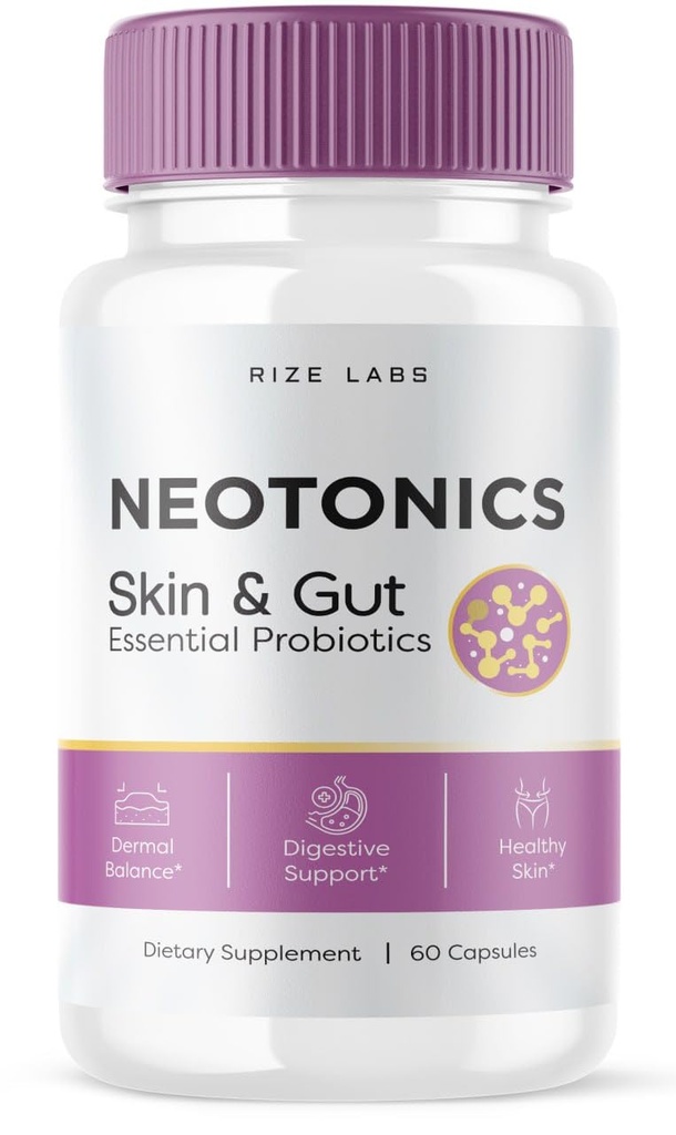 rize labs - Neotonics Skin & Gut Κάψουλες για Skincare, Essential Probiotics, Health Supplement Pills (60 Κάψουλες)