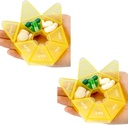 Pill Organizer 2 Pack - 7 Haftalık Küçük Tıp Davası, 1 Zaman Bir Gün Konteyner, Seyahat Sahibi (Yellow)