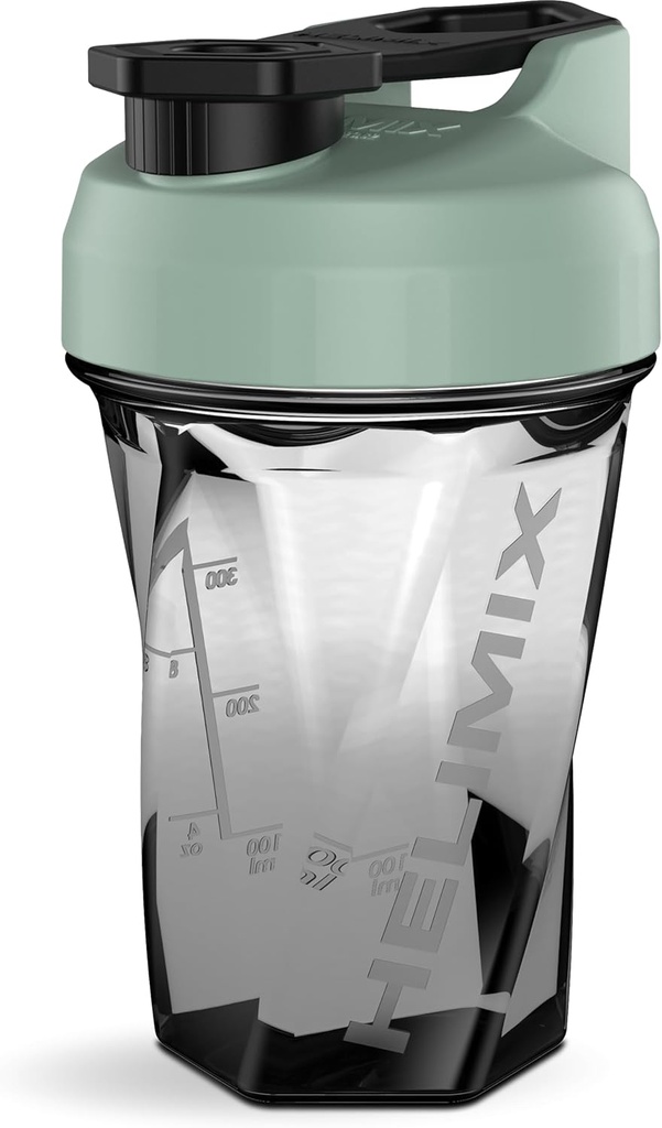 HELIMIX 1.5 Vor Blender Shaker Şişe 20oz | No Blending Ball veya Whisk | ABD Made | Portatif Pre Workout Whey Protein İçecek Shaker Cup | Mixes Cocktails Smoothies Shakes | Top Raf Safe