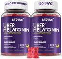 Melatonin Gummies 10 mg 20mg for Yetişkinler, Melatonin 10 mg per Gummy with Ashwagandha, Magnezyum Glycinate, GABA, L-theanine, Valerian Root & Lemon Balm, Rest Support Supplement, Grape Flavor, 2Pack