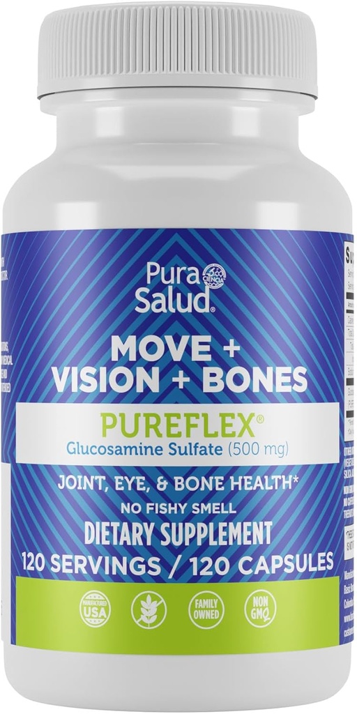 Temel Markalar Pura Salud Pureflex Glucosamine Sulfate 500 mg, 120 Kont (1.5 km)