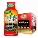 Enerji Focus+ Ekstra Güçlü Enerji Shot Mango 48 Paketi, 260 mg Doğal Caffeine, B-Vitamins, CoQ10, Amino Asits, Focus, Verimlilik & Clarity, Zero Sugar, Gluten-Free, 1.93 fl oz