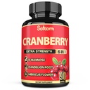 Satoomi 6in1 Cranberry Pills for Women - 3Month Supply - 6 Herbal Materialss Extract - 90 Veggie Capsules
