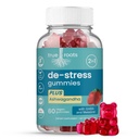 Stres Gummies Same Day Stress Relief | Destress and Calm | Ashwagandha, GABA, Melatonin, l-Theanine, Lemon Balm | Sugar Free Vegan 60 ct