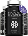 Turmeric ile Glucosamine Chondroitin MSM - Yetişkinler Erkekler ve Kadınlar için Yüksek Güç Ortak Destek Tamamı - 90 Capsules - 1500 mg Glucosamine Sulfate per Service