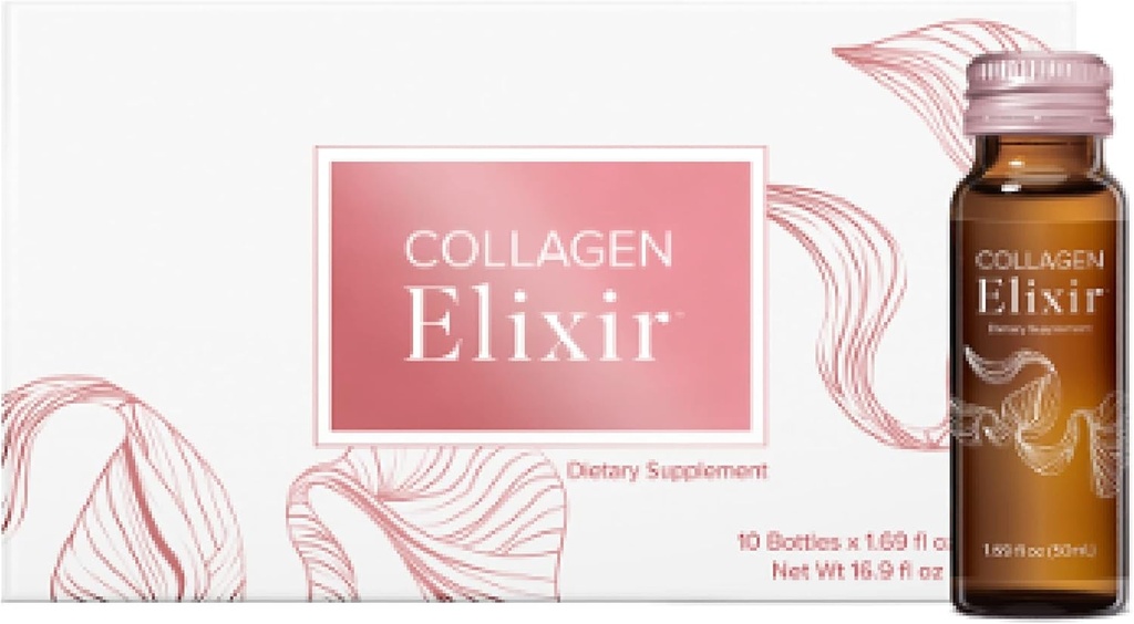 Isagenix Collagen Elixir - Marine Collagen Drink ile İçilir - C, çinko & Biotin ile genç bir görünüme destek - 50 mL