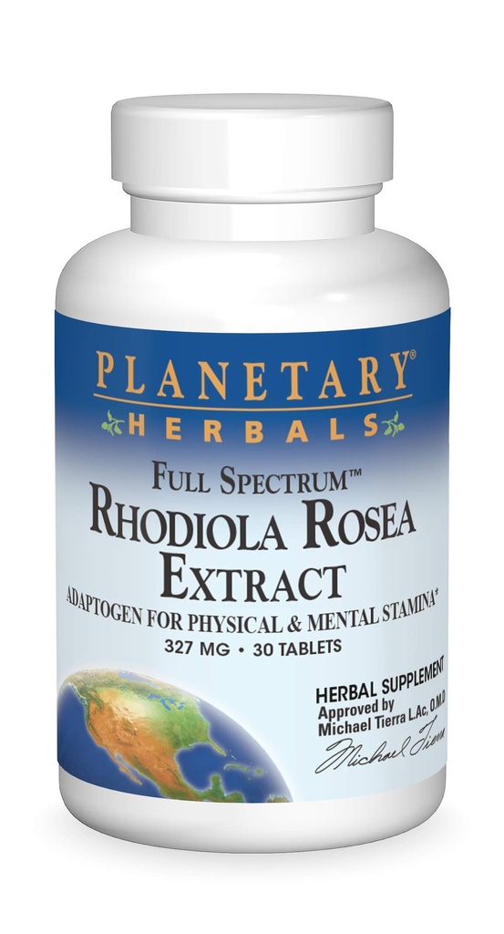 Πλανητικά Βότανα Full Spectrum Rhodiola Rosea Extract δισκία, 30 Count