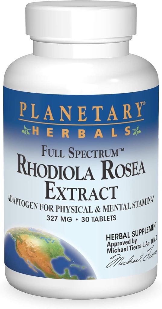 Gezegensel Herbals Full Spectrum Rhodiola Rosea Extract Tabletleri, 30 Count