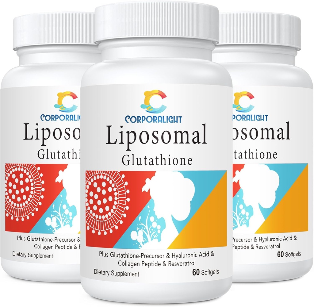 Liposomal Glutathione Softgels, Geliştirilmiş Abhidrasyon - Liposomal Teslimat, Active Form L-Glutathione, Cellular, Immune Function & Liver Detox, Rich in Antioxy Formula, Gluten Free, 180 Softgels