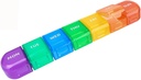 Haftalık Pill Organizer Vakası, Büyük 7 Günlük Pill Box Konteyner, Renkli Portatif Tıp Işığı, İlaçlar, Vitamin, Fish Oil, Supplements, Capsule, Fish Oil
