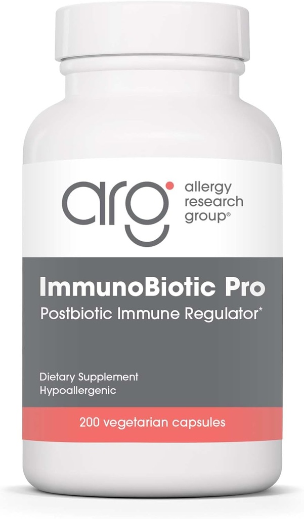 Alerji Araştırma ImmunoBiotic Pro Supplement - Lactobacillus Rhamnosus Lysate Toz 75 mg, Immunobiyotik Düzenleme, Immune Support, Vegetarian Capsules - 200 Count