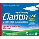 Claritin 24 HR Μη Νυσταγή Αλλεργία Ιατρική, Loratadine αντιισταμινικά δισκία, 10 Ct
