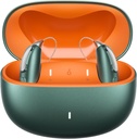 Επαναφορτιζόμενα Βοηθήματα Ακρόασης Bluetooth για Ήπια σε Σοβαρή Απώλεια Ακρόασης - OTC - Έξυπνη Εφαρμογή - RIC (Recealer-in-Canal) Σχεδιασμός με Μείωση θορύβου - Περιλαμβάνει Κιβώτιο φόρτισης, Πράσινο