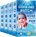 40 Dokümanlar EasYes Soğutma Patches for Fire Discomfort & Pain Relief, Soğutma Ateşi Tespiti, Soothe Headache Pain, 10 Kont Per Box (4 Kutu)