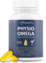 PHio Omega 2400mg Balık Yağı Omega 3 Fatty Acid Supplement - Heart & Brain Health Supplements for Yetişkinler - Non-GMO, Burpless, Light Citrus Flavor, Sustainable Sourced - 60 Softgels, 30 Günlük Supply