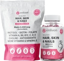 Saç Büyümesi ve Güçlü Çiçeği için Canlı Biyotin Gummies | 5000mcg Biotin + Inositol, Collagen Support | Skin Care Vitamins for Women & Men | Berry Flavor | Vegan Hair Skin Nail Supplement | 60 Gummies