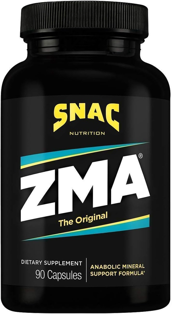 SNAC ZMA Το αρχικό συμπλήρωμα αποκατάστασης & ύπνου, προάγει την αποκατάσταση των μυών, την ανοσοποιητική υποστήριξη και τον αποκαταστάτη ύπνου με ψευδάργυρο, μαγνήσιο & βιταμίνη B6 (90 κάψουλες Veggie)