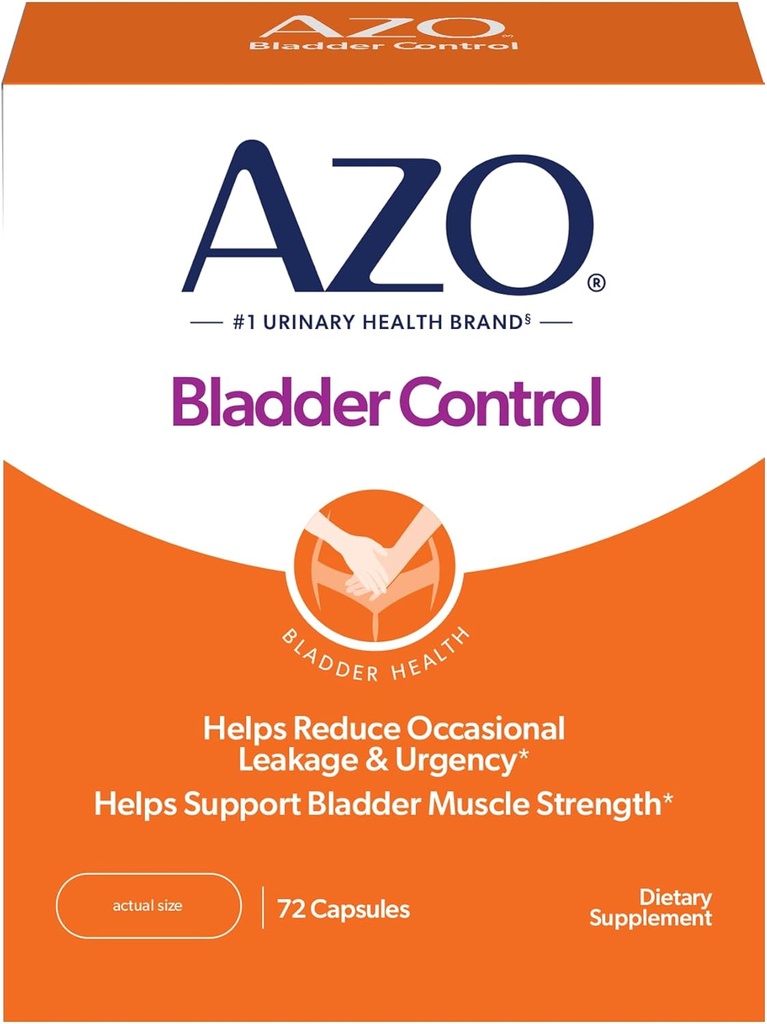 Go-Less Daily Supplement ile AZO Bladder Kontrol | Yardımlar Occasional Urgency, gülmekten dolayı sızıntı, sneezing ve egzersiz††† | 72 Capsules