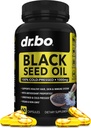 Black Seed Oil Capsules Vegan - Pure Cold Pressed Black Seed Oil Nigella Sativa Cumin for Skin & Hair Health, 500 mg, 1000 mg Per 2 Capsule Blackseed Liquid Capsules Halal - 60 Softgels Pills Pills