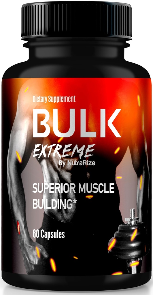 Bulk Extreme Muscle Building Advanced Formula, Men, All Natural Muscle Builder, Erkek Pills for Physical Performance, Yorumlar (60 Capsules)
