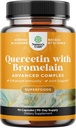 Αμιγής Quercetin με Bromelain συμπλήρωμα για ανοσοενισχυτική βοήθεια - Υψηλής ισχύος Quercetin 500mg κάψουλες με Bromelain για ανοσοενισχυτική υποστήριξη & αναπνοή - Διατροφικό αναπνευστικό συμπλήρωμα - 90 Ct