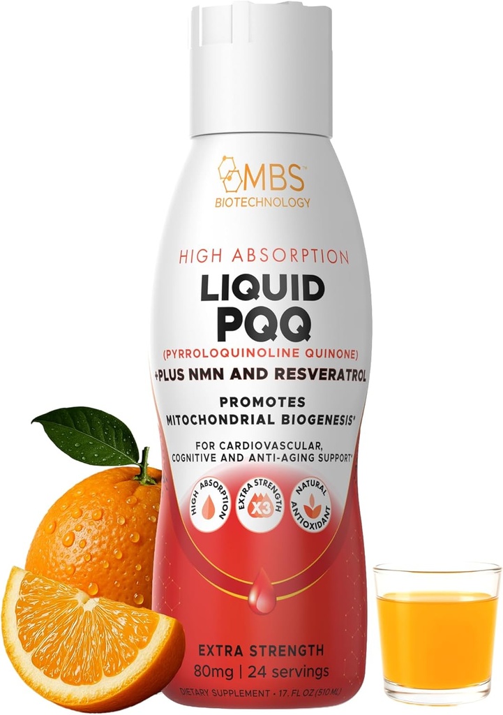 17oz 80 mg Sıvı PQ Üstün Yüksek derecede Absorbable Pyrroloquinoline Quinone for Mitochondria Energy and Antisoxy. 24 Hizmet. Kalp Sağlığı ve Bilişsel Fonksiyonları Destekler.