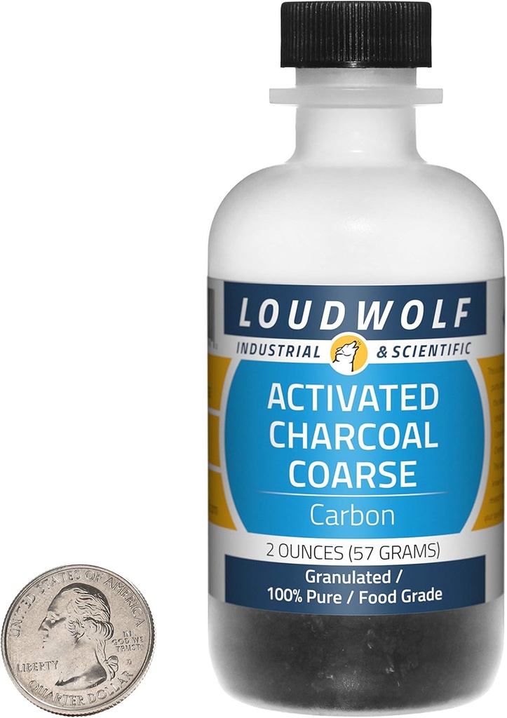 Aktif Charcoal / 2 Ounce Şişe / %100 Saf Gıda Not/Granated/USA