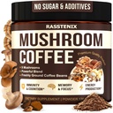 Mushroom Coffee Organic - 9 Mushroom Adaptogen Mix - Lion's Mane, Chaga, Türkiye Tail, Reishi, Shiitake - Instant Mushrooms Coffee for Gut Health, mental Clarity - 60 Hizmetler