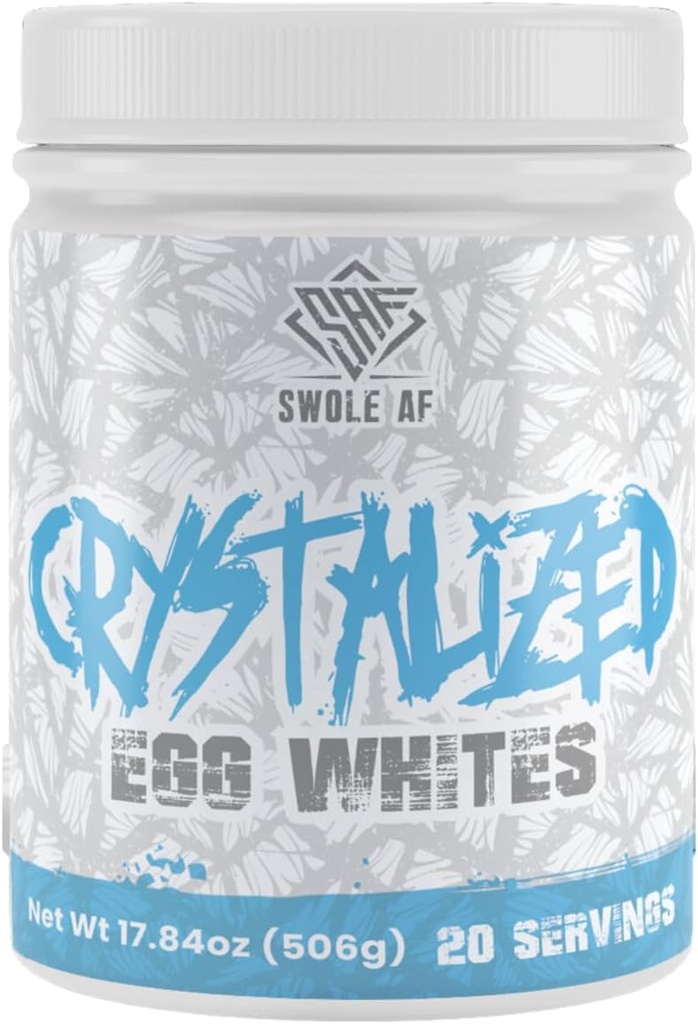 Swole AF | Kristalize Yumurta Beyazları | Protein Zengin ve Lean Kas Büyümesini Teşvik | Immune Function Workout Eklenmiş Immune Function Workout Eklenmiş İçilir