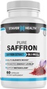 Saffron Extract Capsules, 88.5 mg, MoodBoost için 60 Veggie Capsules ve Enerji Desteği