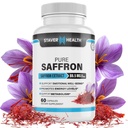 Saffron Supplement 88.5 mg – Saffron Extract Capsules – Supports Mood Balance & Emotional Wellness – 60 Veggie Capsules – Staver Health