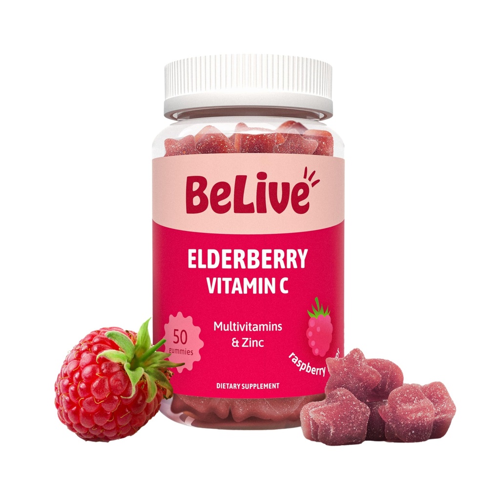 Çinko ve Vitamin C, D, A, E, B12-50 Ct Immune Support Supplement for Health Bones & Teeth, Vegan, Keto & Non-GMO - Raspberry Flavor