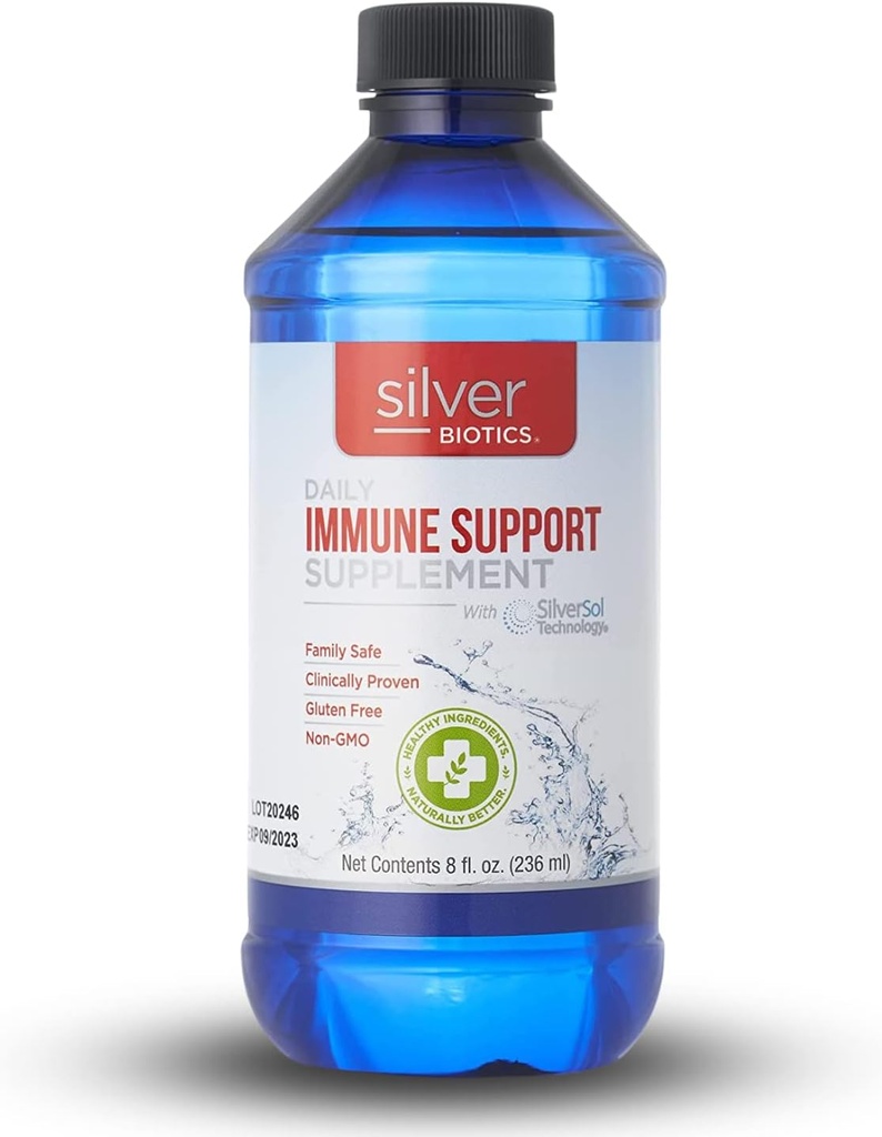 Silver Biotics Multivalent Silver Sol Teknolojisi | Ag4O4 10 PPM Immune Support | Bio-Hacking Immune Building Natural Support | 8 Fl Oz Oz