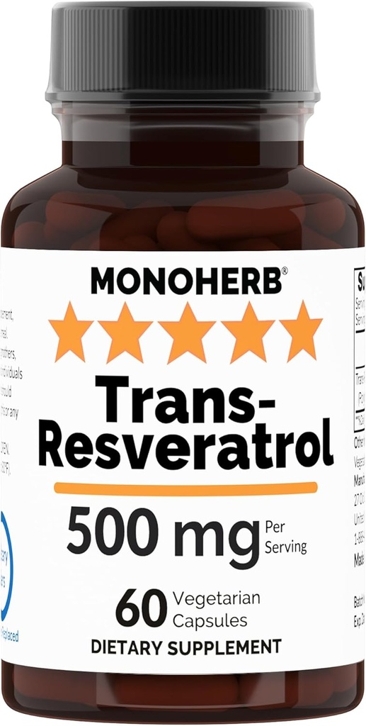 Trans Resveratrol 500 mg - 60 Veg Κάψουλες 