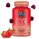 Yaşam Vitamini Yasası CoQ10 Gummies 150 mg, Coenzyme Q10 Kalp Sağlığı, Enerji Üretimi ve Sağlıklı Ağlama + Prebiyotikler ve Probiyotikler için Digestion, Non-GMO, Gluten-Free, 60 Strawberry Gummies